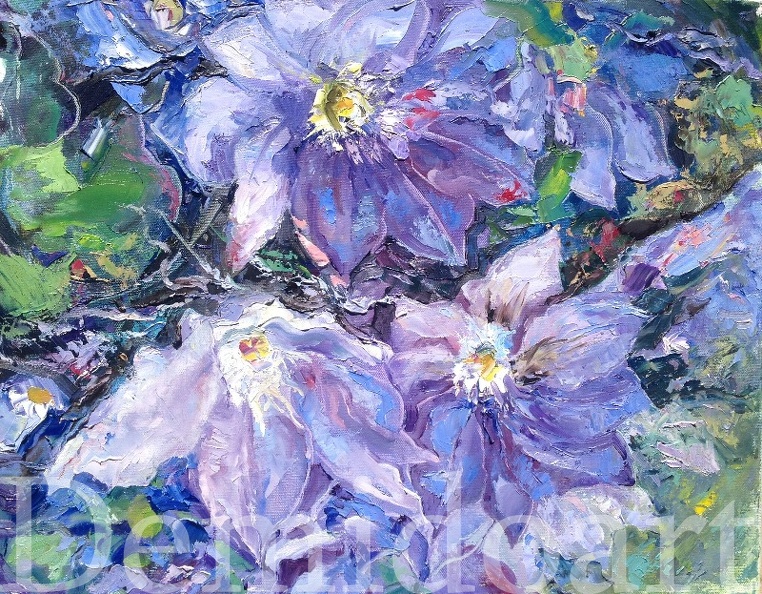 16x20 oil on canvas  clematis.JPG