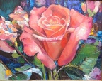 16x20 oil on canvas rasbery rose