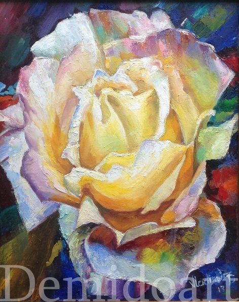 16x20 oil on canvas yellow rose.JPG