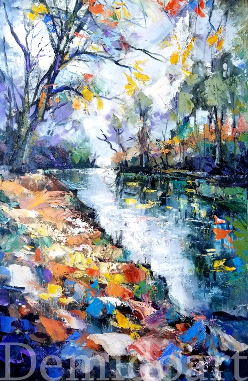 River 25x39,oil on canvas, Vladimir Demidovich