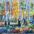 Forest,11x12,pastel,Vladimir Demidovich