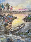 boats,11x14,oil,canvas,Vladimir Demidovich