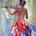 violinist oil on canvas 16x20